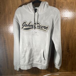 John Deere Hoodie Mens M Workwear Pullover Graphic Sweatshirt Country